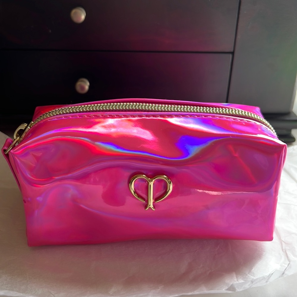 Cle de Peau Beaute bright pink cosmetics bag, make up bag/case